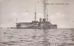 Francesco Sereno e i marinai della Benedetto Brin